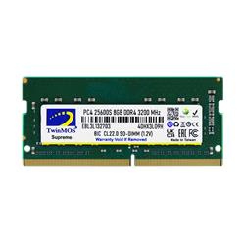 TwinMOS 8 GB DDR4 3200MHz CL22 1.2V SODIMM (MDD48GB3200N) Notebook Ram