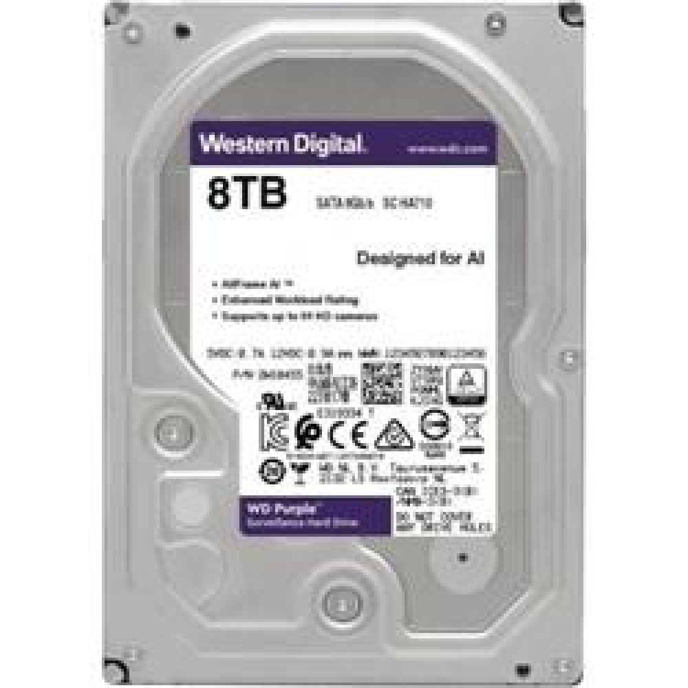 Wd 8Tb Purple WD84PURZ 5640RPM 128MB 7x24 Güvenlik Harddisk