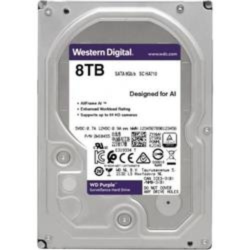 Wd 8Tb Purple WD84PURZ 5640RPM 128MB 7x24 Güvenlik Harddisk
