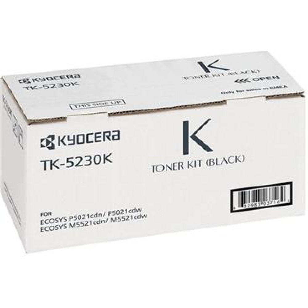 Kyocera TK-5230K Black Siyah Orjinal Fotokopi Toneri Ecosys M5521cdn-5521cdw P5021cdn-5021cdw 2.600 