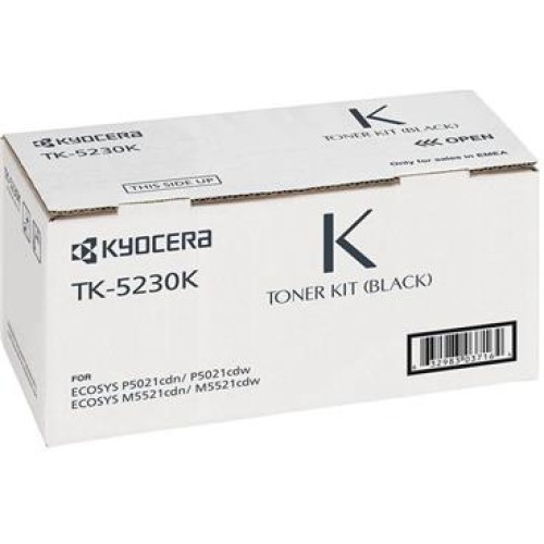 Kyocera TK-5230K Black Siyah Orjinal Fotokopi Toneri Ecosys M5521cdn-5521cdw P5021cdn-5021cdw 2.600 