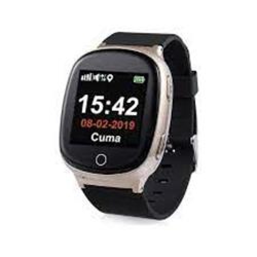 T Smart S3 GPS Senior Watch Siyah Akıllı Yetişkin Saati Alzheimer 