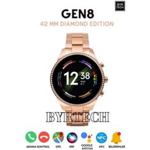 Megatech GEN 8 42 mm GPS-NFC-Siri Destekli Smartwatch Diamond Edition Akıllı Saat