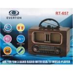 Everton Rt-657  Bluetooth Fm-Usb-Tf-Aux Şarjlı Nostaljik Radyo