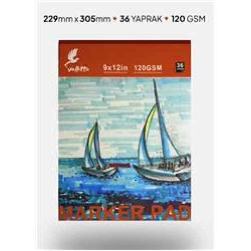 Valletta VLT1586 Albatros Profesyonel 36 Yapraklı Marker Çizim Defteri  