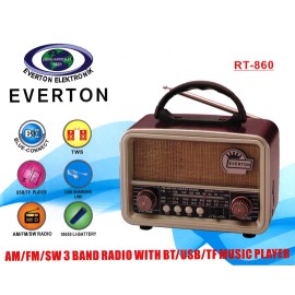 Everton Rt-860 Bluetooth Fm-usb-sd-  Şarjlı Nostalji Radyo 