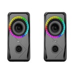 Mikado MD-S26 JOY 2.0 Multimedia 3W-2 Siyah USB RGB Işıklı Gaming Speaker