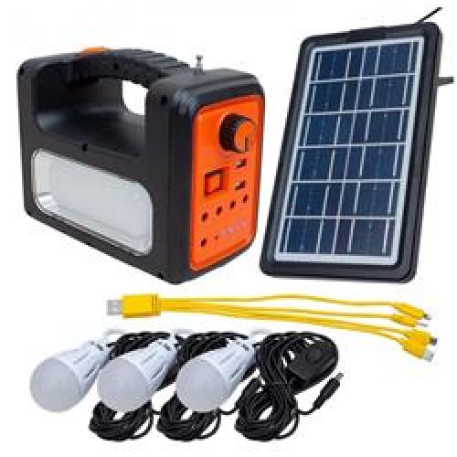 Everton RT-902 Solar Panelli 3 Ampullü USB-SD Kart-MP3-Radyo Destekli Solar Işıldak Fener