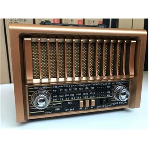 Everton Rt-866bt Fm-Usb-Tf Card-Bluetooh Nostalji Radyo 