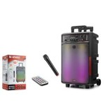 Kımıso QS1342 30W  Bluetooth Speaker RGB Karaoke Uzaktan Kumanda Kablosuz Mikrofon1800Mah