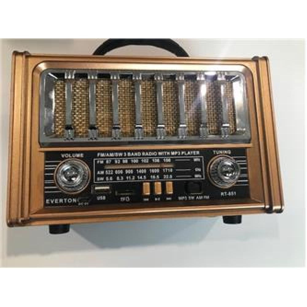 Everton Rt-851 Bluetooth Fm-usb-sd- Tf Şarjlı Nostalji Radyo 