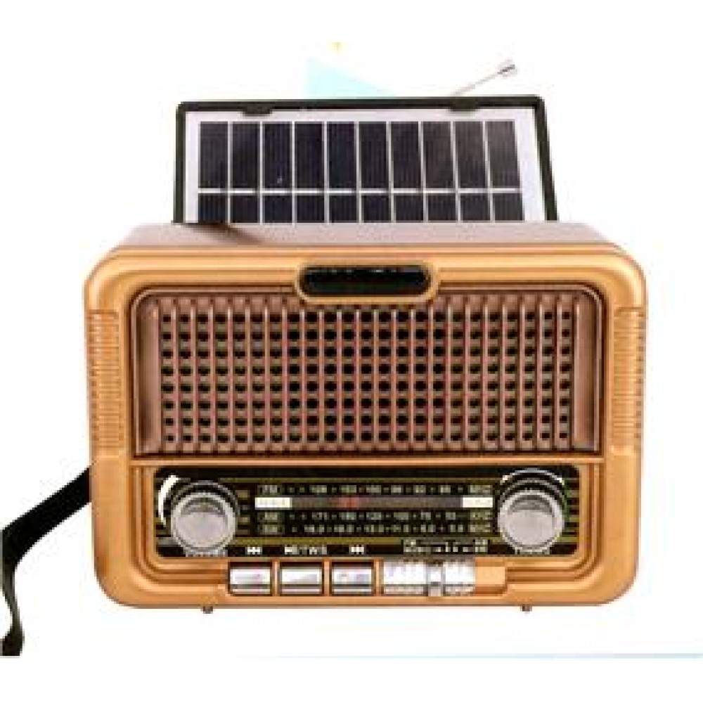 Everton Rt-651 (Solar Güneş Panelli)-Usb-Tf-Am-Fm-Sw-Blue-Connect-Tws-Usb Şarj Nostaljik Radyo
