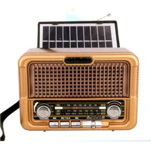 Everton Rt-651 (Solar Güneş Panelli)-Usb-Tf-Am-Fm-Sw-Blue-Connect-Tws-Usb Şarj Nostaljik Radyo