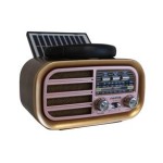 Everton Rt-877 Güneş Enerji Panelli Bluetooth Fm-Usb-Tf-Aux Şarjlı Nostaljik Radyo