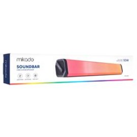 Mikado MD-S605 2x2 5Wx2CH RGB Ledli Oyuncu Siyah USB Sound Bar Speaker Hoparlör (440x60x90mm)