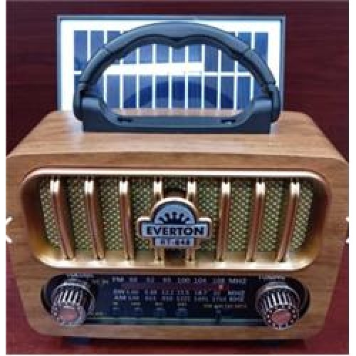 Everton Rt-848 Güneş Enerjili Panelli Bluetooth Fm-usb-Tf Card-Aux Nostaljik Radyo