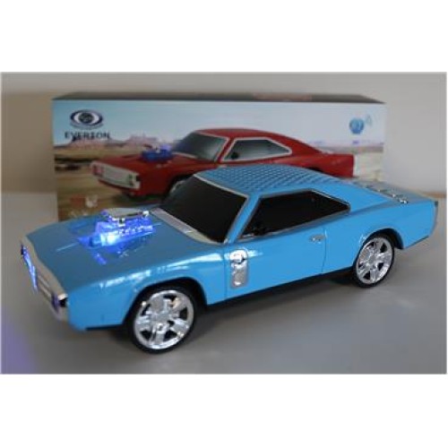 EVERTON RT-1959 Mavi (Blue) Arabalı  Bluetooth Fm-Usb-Tf-Aux Şarjlı Nostaljik Radyo