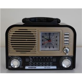 Everton RT-670 Bluetooth Usb-Micro Sd Saatli Nostaljik Radyo