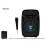 Mikado MD-814KP 15W,3.7V1200mAh Siyah Kablolu Mikrofon AUX -USB-TF-Bluetooth FM'li LED Işıklı Anfi