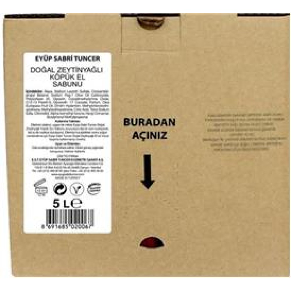 Eyüp Sabri Tuncer Zeytinyağlı Köpük  Sabun 5lt Bag In Box Endüstriyel