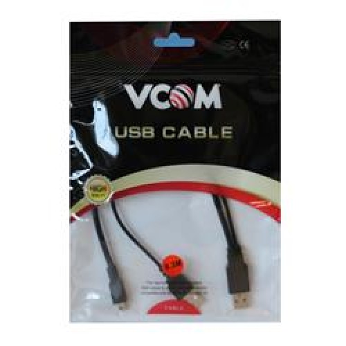 Vcom Usb 2.0 2-Mini Usb 5Pin Black 0.3M