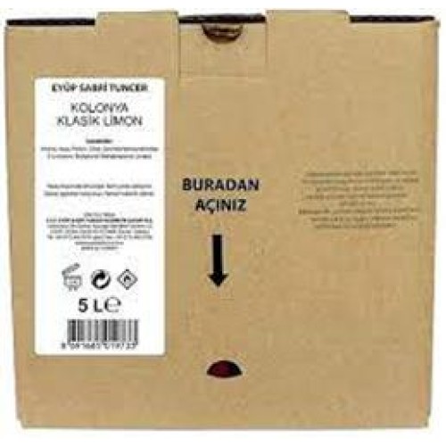 Eyüp Sabri Tuncer 5lt Limon  Kolonyası (5lt Bag IN Box Endüstriyel)