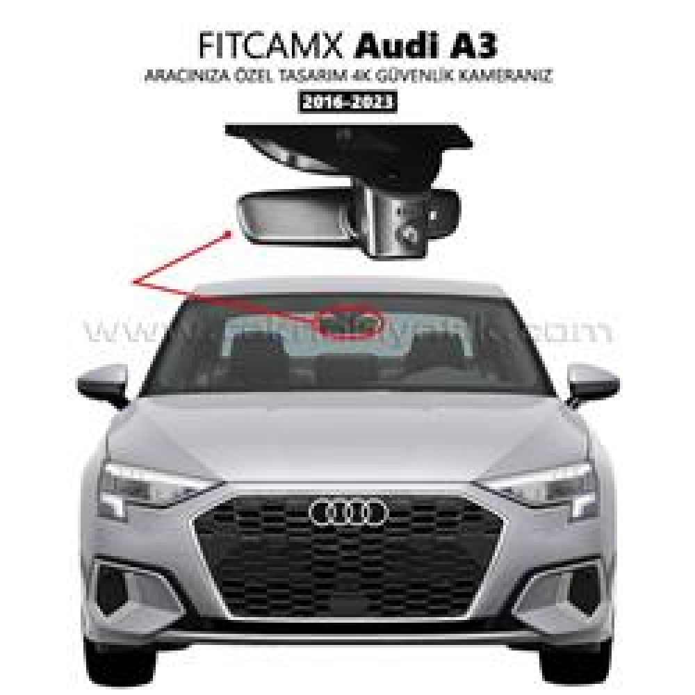 FitCamX - Audi A3,S3,RS3 Modele Özel 4K Araç Kamerası (2016-2023))(FT-HY7708-A3)
