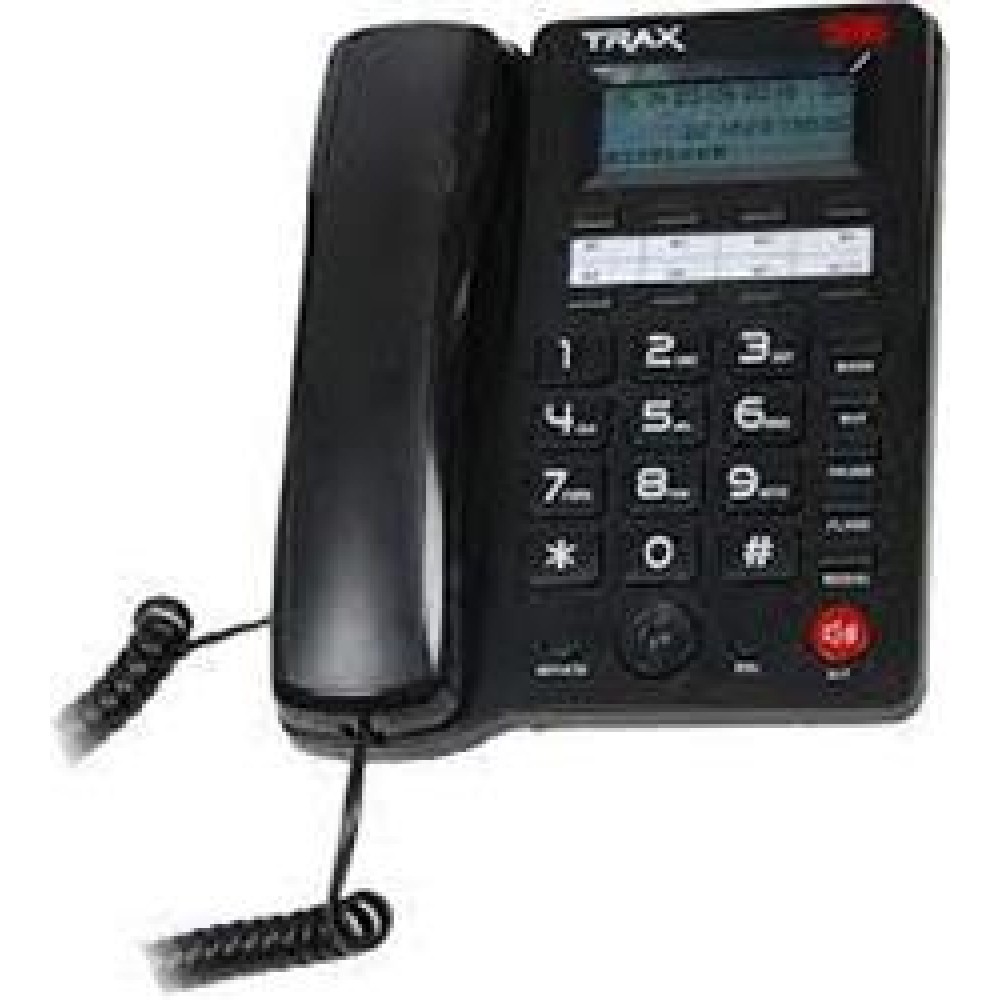 TRAX TC605 Siyah PB 16 Haneli LCD Ekran Handsfree Pilsiz Çalışma  Masa Üstü Telefon