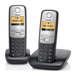 Gigaset A690 Duo 2 li Siyah Telsiz Dect Telefon 100 Rehber Handsfree Işıklı Ekran 