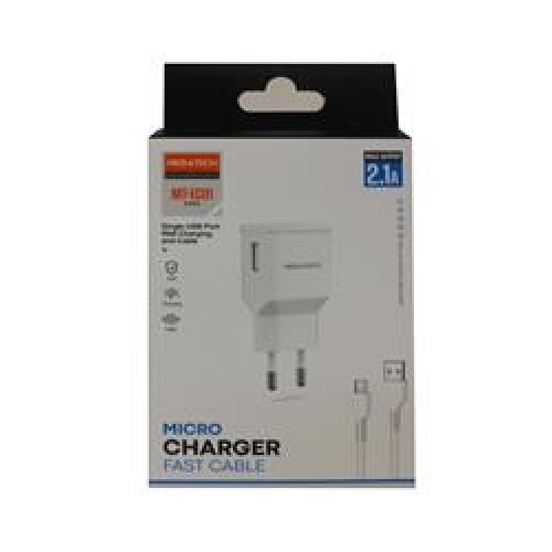 Megatech- EC01 2.1A  Ev Şarj+ Micro Kablo Hızlı Şarj
