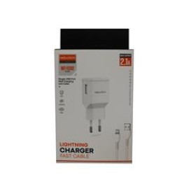 Megatech EC02 MODEL 2.1A Lightning Usb Kablo + Ev Şarj Adaptörü Hızlı Şarj