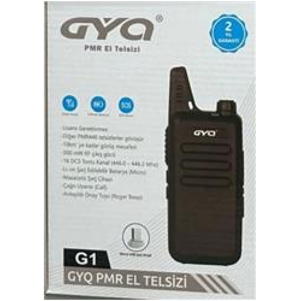GYQ-QG1 PMR El Telsizi 10 Km Mesafeli Siyah Tekli Paket