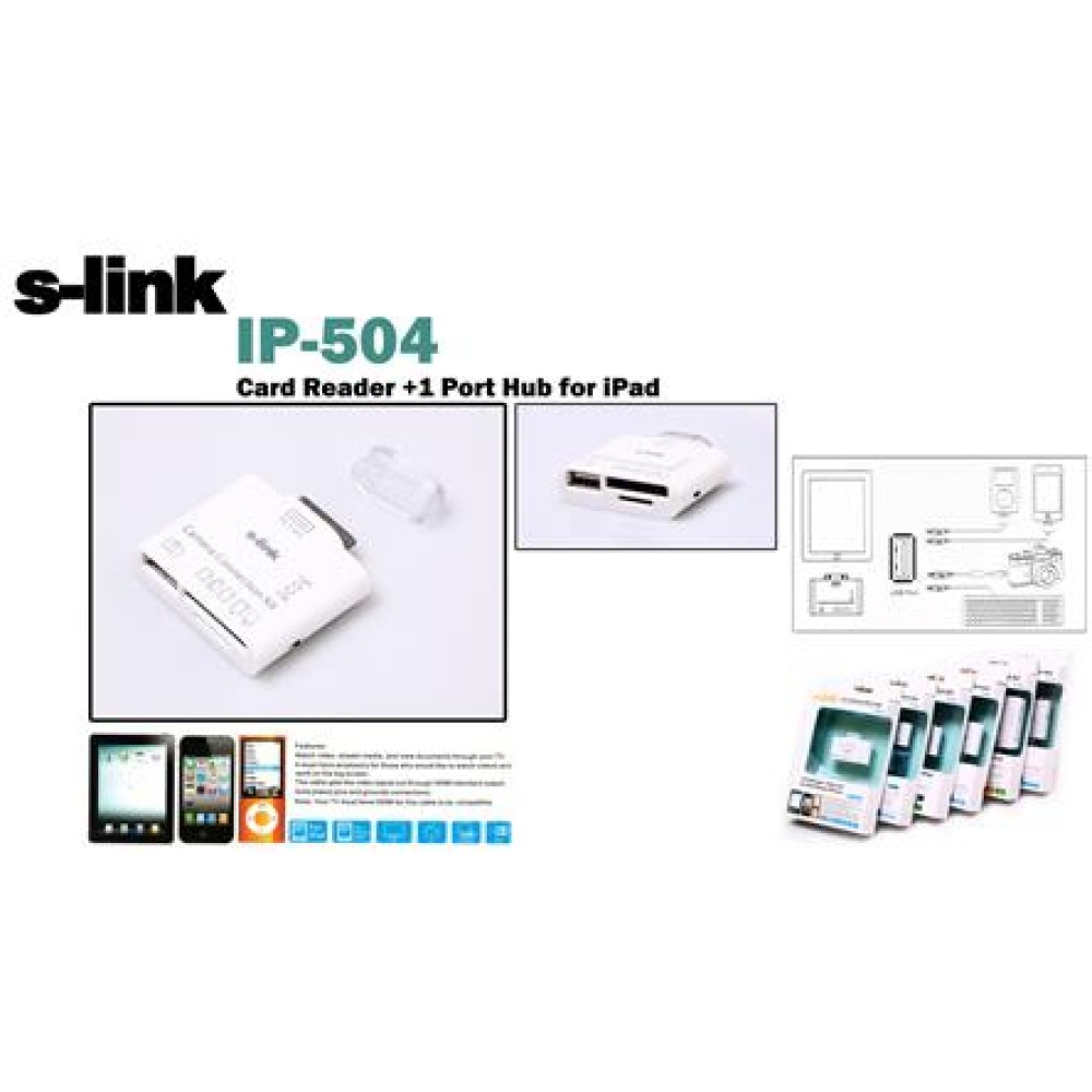 S-link IP-504 Ipad 5in1 Kart Okuyucu