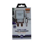 Megatech CC-03 (MT-Ct34 )3.4A Type-C Usb Kablo+ Ev Şarj Adaptör Hızlı Şarj