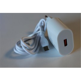 Elba ELB06-USB-25WTypc  Beyaz Usb 25W Şarj Kafa+1Mt Usb Type-c Kablo QC4.0 (Akım Koruma-Hızlı Şarj)