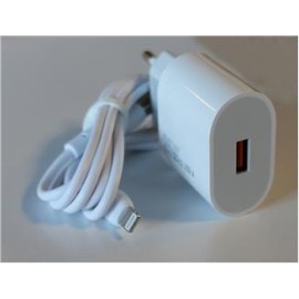 Elba ELB07-USB-25WIOS Beyaz 25W Usb Ev Şarj Kafa+ Usb 1mt Lightning Kablo QC4.0 Hızlı Şarj 