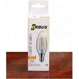 Orbus ORB-BC3 Mum 4W E14 Şeffaf Dekoratif Led Ampul 400 Lm Ra80 220-240V-50Hz