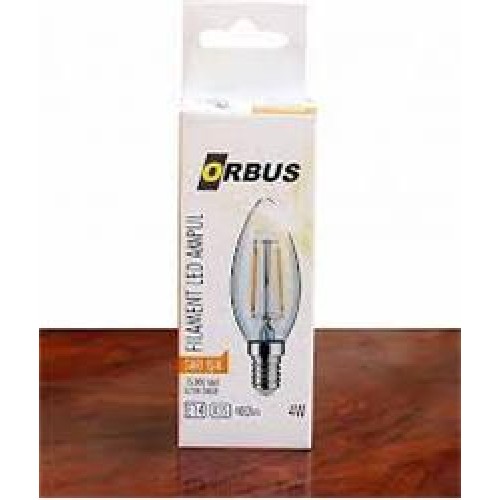 Orbus ORB-BC3 Mum 4W E14 Şeffaf Dekoratif Led Ampul 400 Lm Ra80 220-240V-50Hz