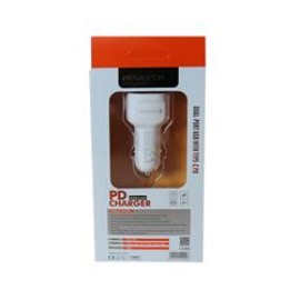 Megatech T05-M40 Beyaz  40W PD-USB Araç Çakmaklık Şarj Başlığı Hızlı Şarj
