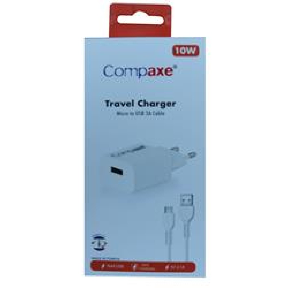 Compaxe CTA-521MU 5v 2.1a 10W 1Mt Usb 3.0 Ev şarj+ Mikro Şarj Kablosu 