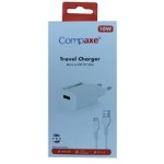 Compaxe CTA-521MU 5v 2.1a 10W 1Mt Usb 3.0 Ev şarj+ Mikro Şarj Kablosu 
