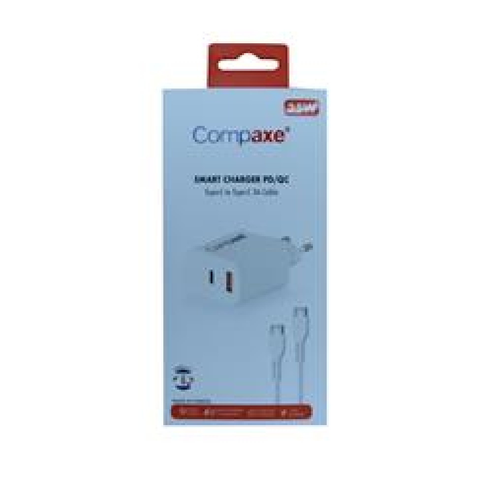 Compaxe CTA-350TT  35W 5V 3A PD-QC+ Type-C To Type-C  Şarj Kablosu