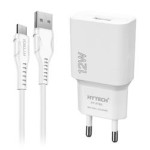Hytech HY-XT50T 12W 5V 2.4A Type USB-C Beyaz Kablo + Ev Şarj Adaptör