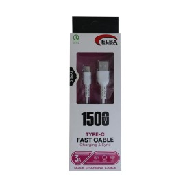 Elba Elb37-T1  Type-c 1,5mt 3A Hızlı Şarj Beyaz Kablo 
