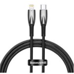 Baseus Glimmer Series Siyah CADH000001 1mt 20w Type-C to Lightning Şarj Kablosu Örgülü 