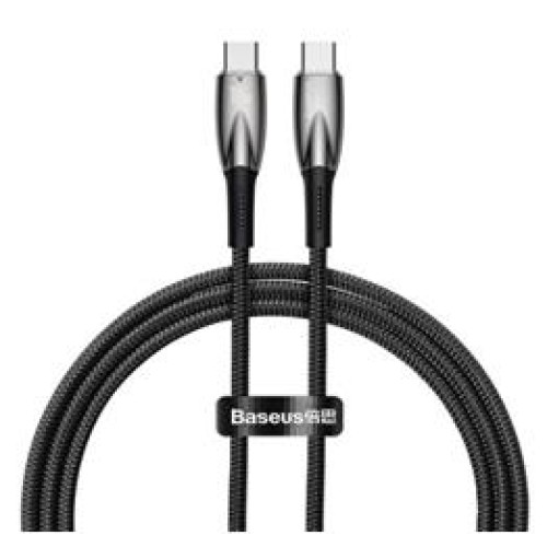 Baseus Glimmer Series CADH000701 1mt 100W Siyah PD Type-C To Type-C  Şarj Kablosu 