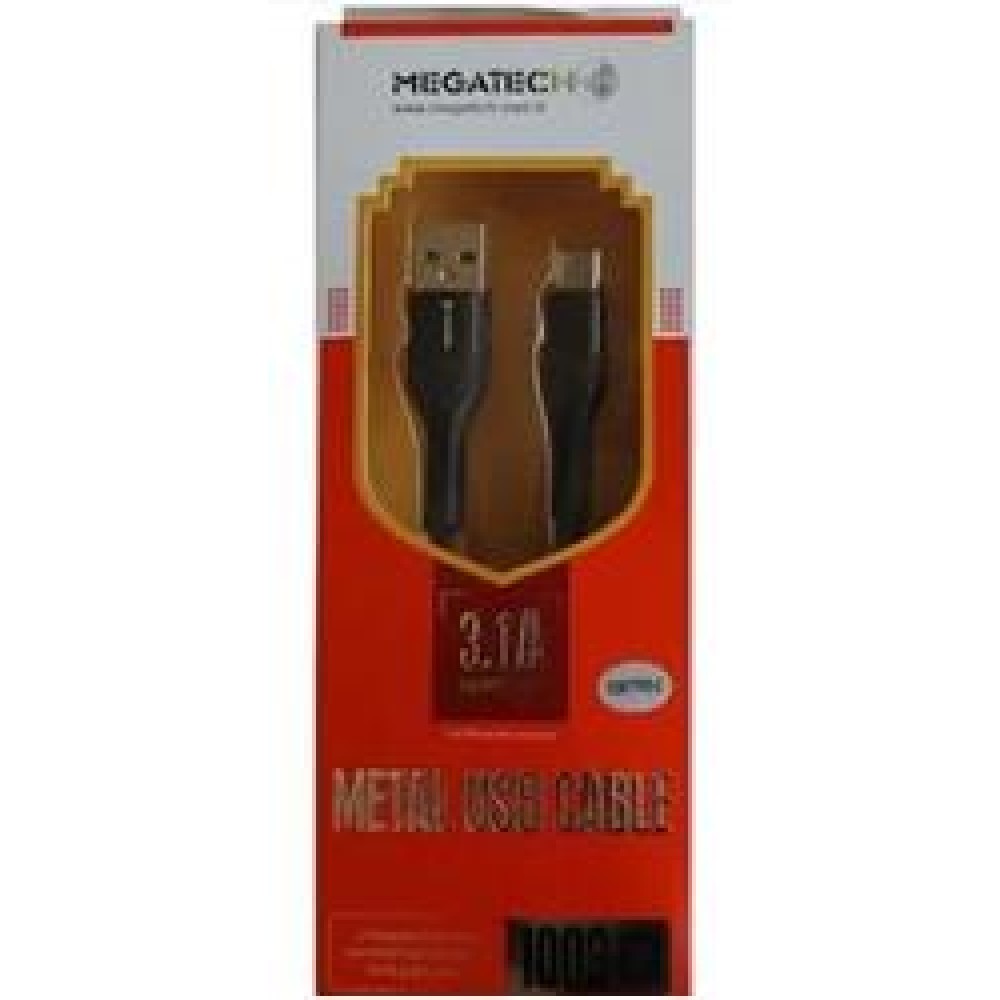 Megatech 3.1A A Örgülü Serisi Micro Data Kablosu Siyah