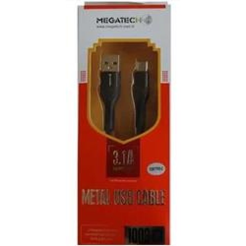 Megatech 3.1A A Örgülü Serisi Micro Data Kablosu Siyah