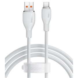 Baseus P10355703221-00 Pudding Hızlı Şarj Özellikli USB Type-C 100W Kablo 1.2M Beyaz