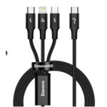 Baseus CAMLT-SC01 20W 1,5m Rapid 3in1 Şarj Kablosu Siyah